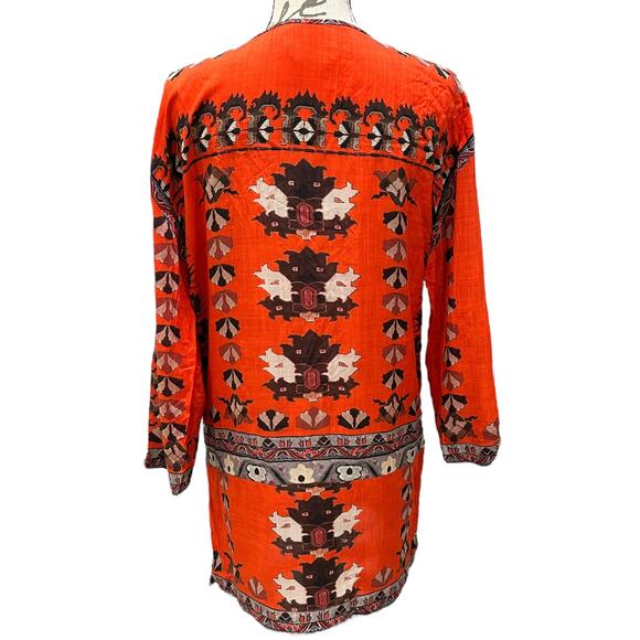 Isabel Marant Sofia Printed Tunic in Red Modal - Picture 4 of 8